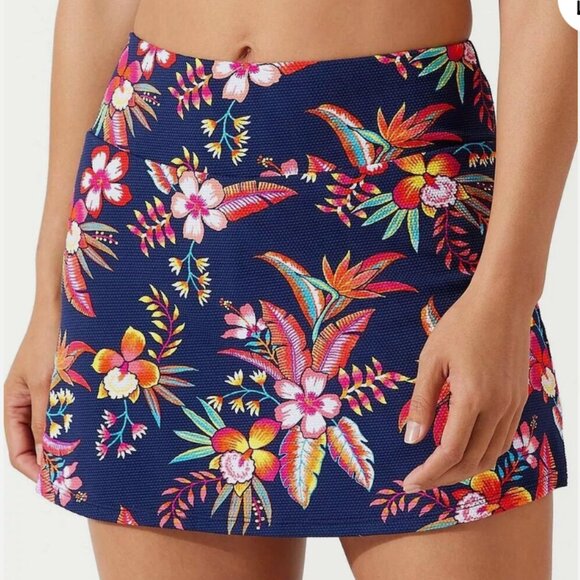TOMMY BAHAMA ISLAND CAYS Navy Floral PICKLEBALL GOLF SWIM SKORT SKIRT S 4 6 - Picture 5 of 5